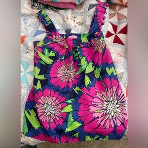 Lilly Pulitzer Franklin Fields Silk Pom Pom Top Size 10